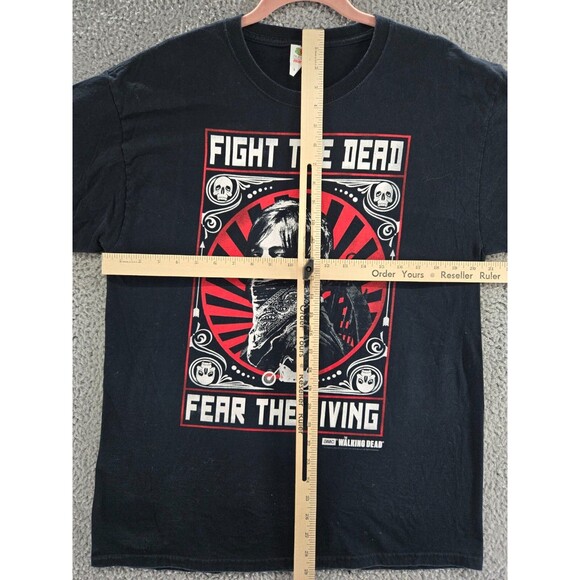 The Walking Dead Shirt Mens Large AMC Fight The Dead Fear The Living Daryl Dixon - Picture 5 of 5